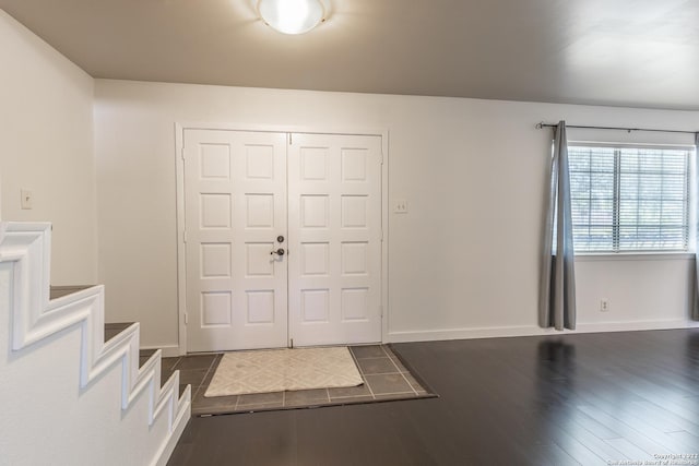 entryway featuring dark hardwood / wood-style flooring