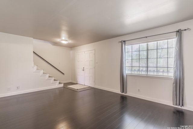 interior space featuring dark wood-type flooring