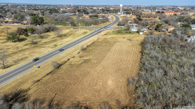 bird's eye view with a rural view