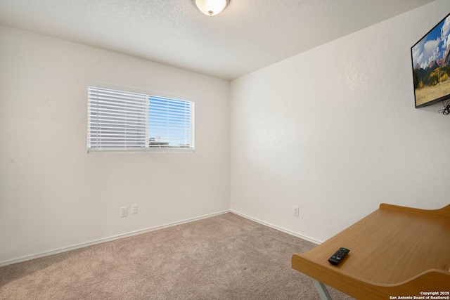 spare room with carpet floors and a textured ceiling