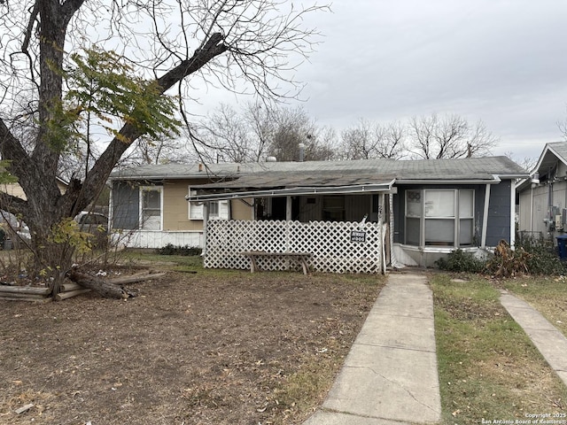 view of front of home