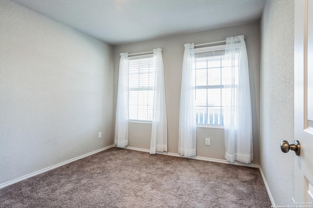 unfurnished room featuring light colored carpet