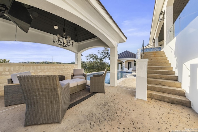 view of patio / terrace with an outdoor hangout area