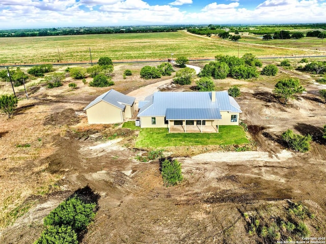 drone / aerial view featuring a rural view