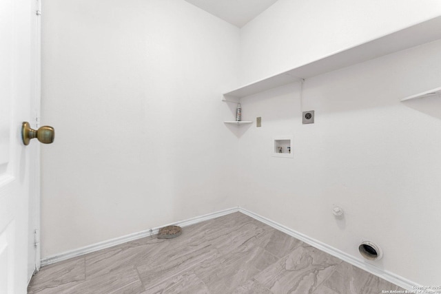 laundry room featuring gas dryer hookup, washer hookup, and hookup for an electric dryer