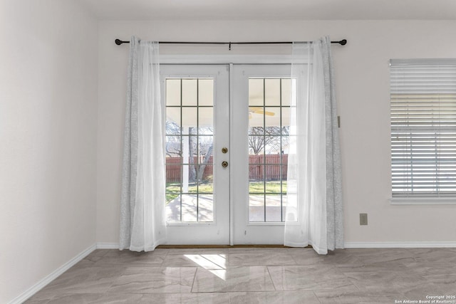 doorway featuring french doors