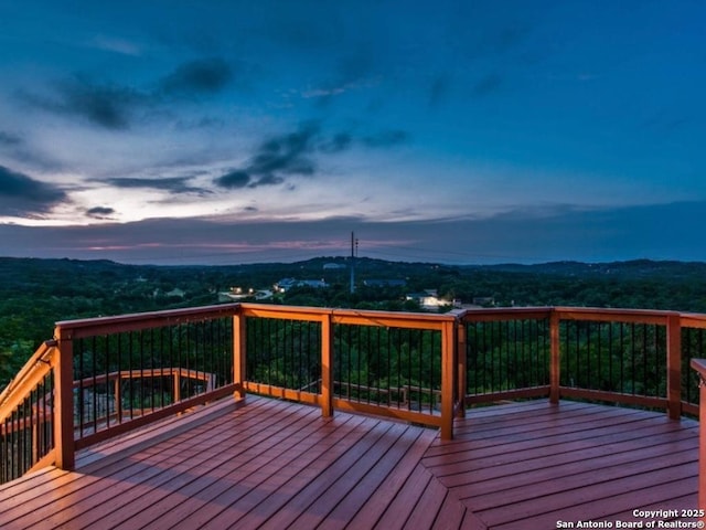 view of deck at dusk