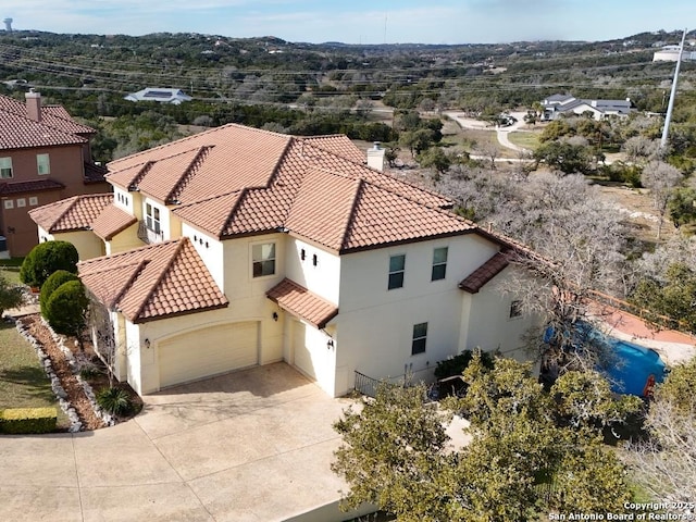 birds eye view of property