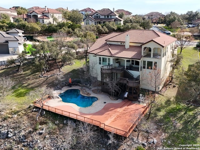 birds eye view of property