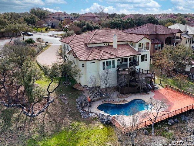 birds eye view of property