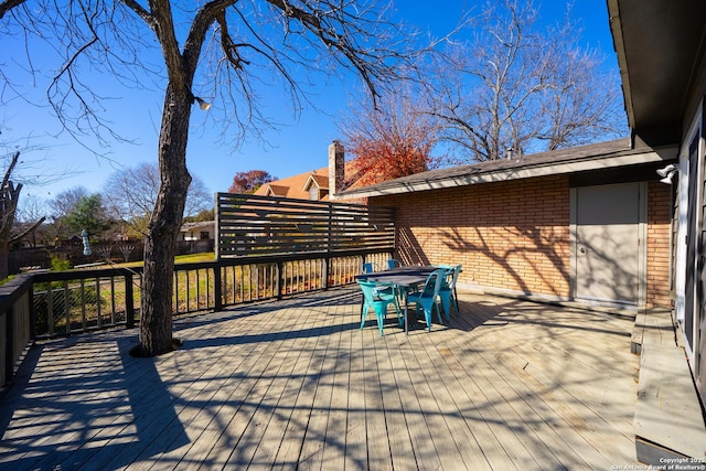 view of wooden terrace