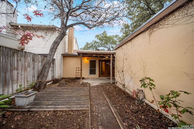 exterior space with a patio