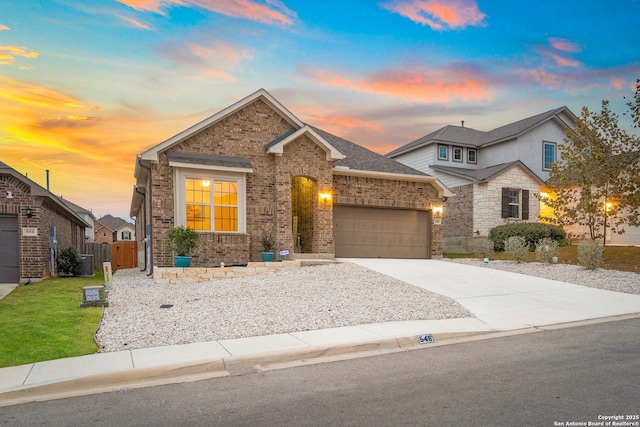 view of front of house featuring a garage