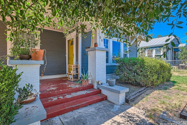 view of doorway to property