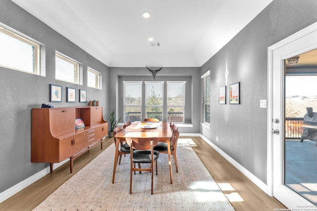 dining room featuring hardwood / wood-style flooring