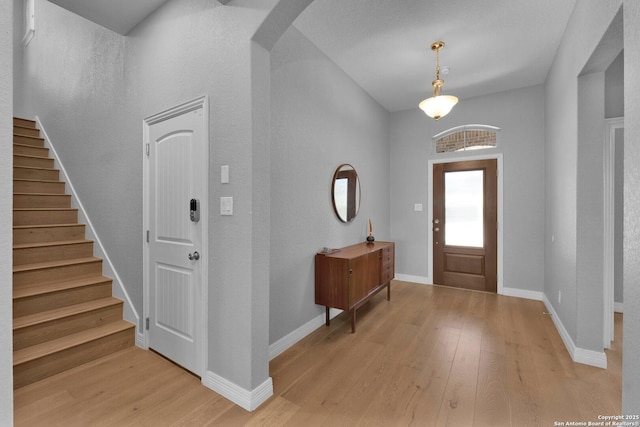 entryway featuring light hardwood / wood-style flooring