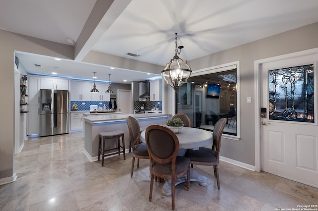 view of dining room