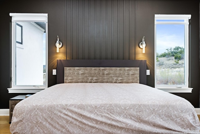 bedroom featuring wood-type flooring