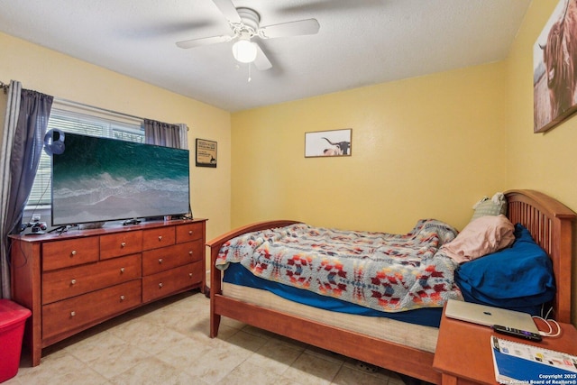 bedroom with a ceiling fan