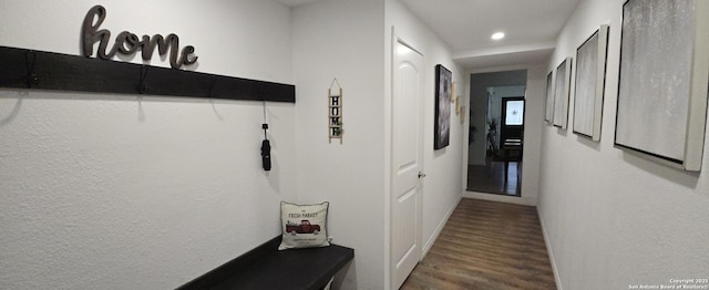 hallway featuring hardwood / wood-style flooring