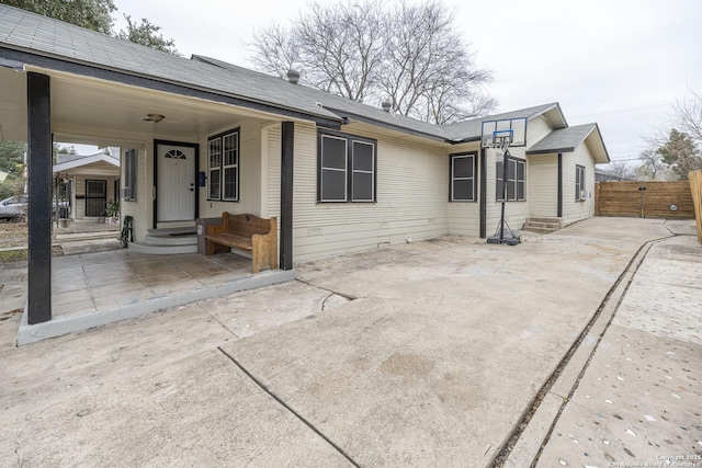 exterior space featuring a patio