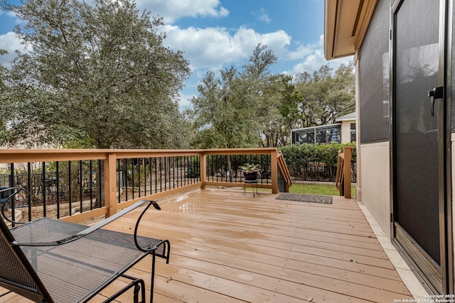 view of wooden deck