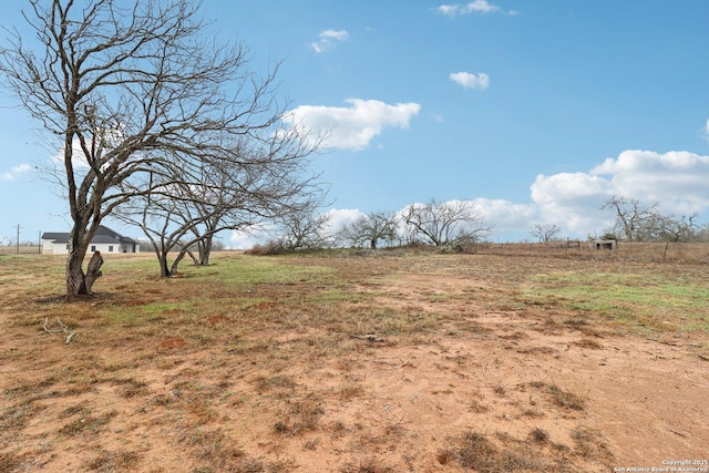 view of yard with a rural view