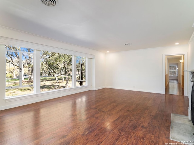 empty room featuring hardwood / wood-style floors