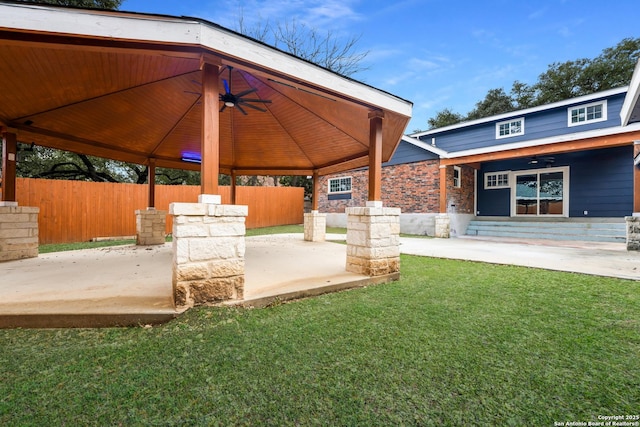 5723 Bogart Dr, San Antonio, TX 78240 - view of patio featuring a gazebo and fence
