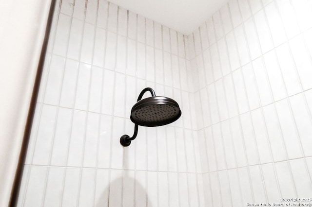 details with tiled shower