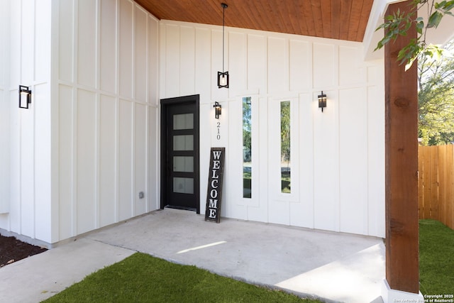 view of doorway to property