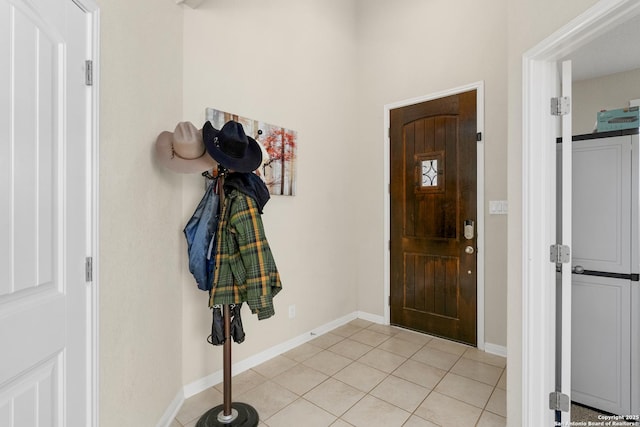 view of tiled foyer