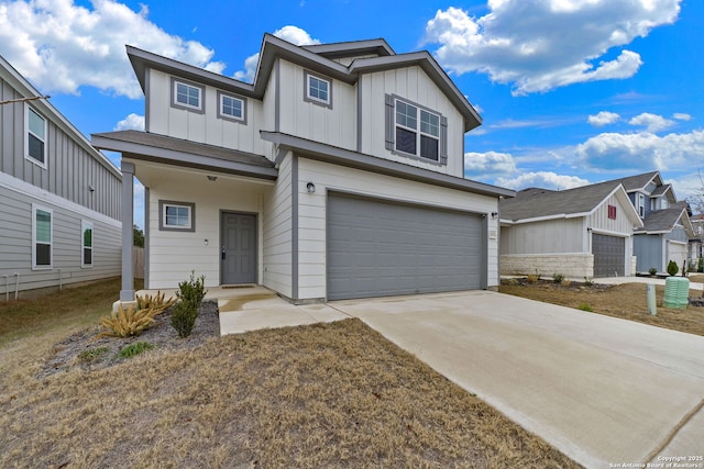 view of property featuring a garage