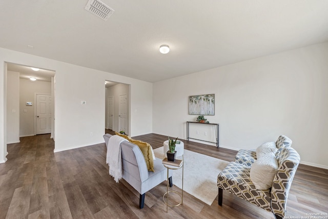 living room featuring hardwood / wood-style flooring