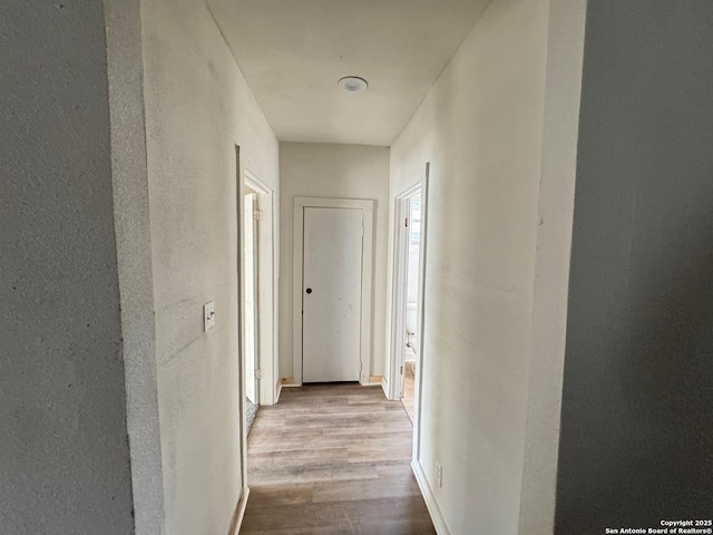 hall featuring light hardwood / wood-style floors