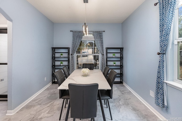 view of dining area