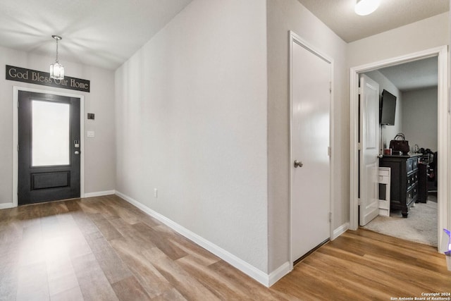 entryway featuring hardwood / wood-style flooring