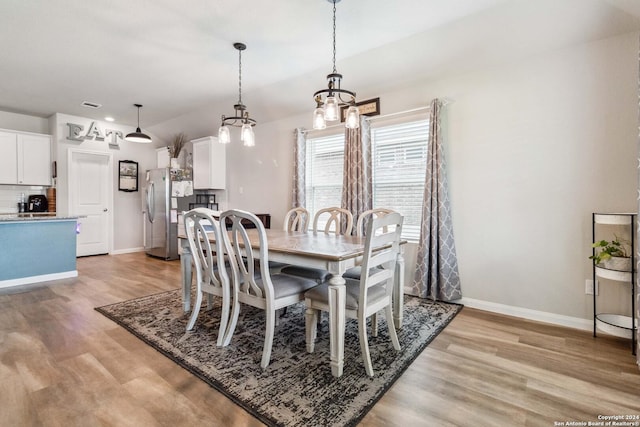 dining room featuring light wood-type flooring