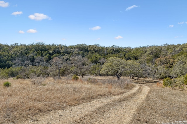 view of street with a rural view