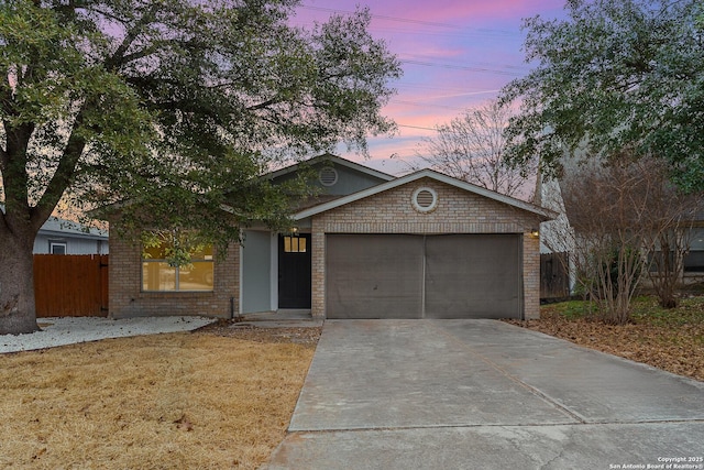 ranch-style house with a garage