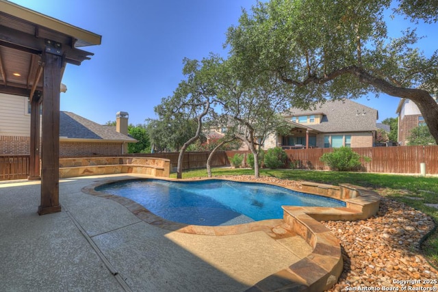 view of pool featuring a patio area