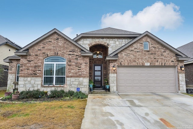 view of front of home featuring a garage