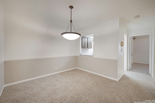 view of carpeted empty room