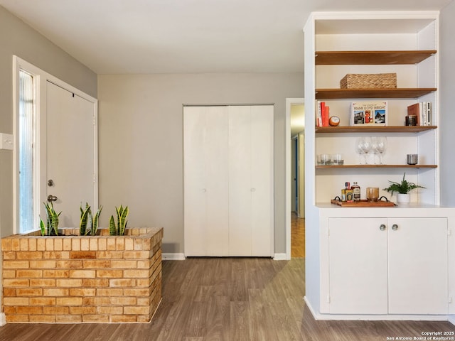 interior space featuring hardwood / wood-style floors