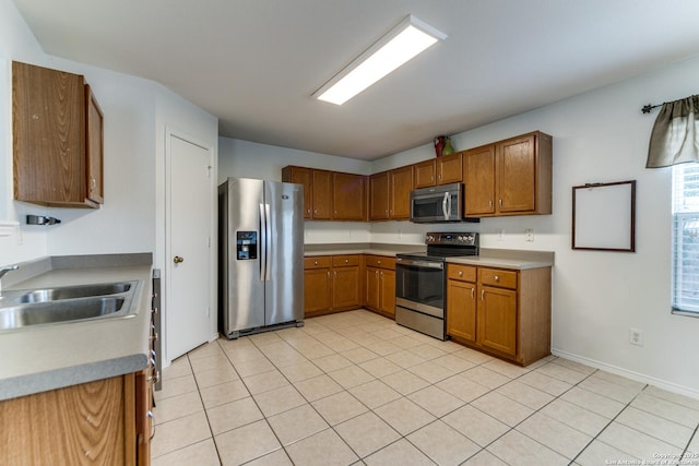 kitchen featuring stainless steel appliances and sink