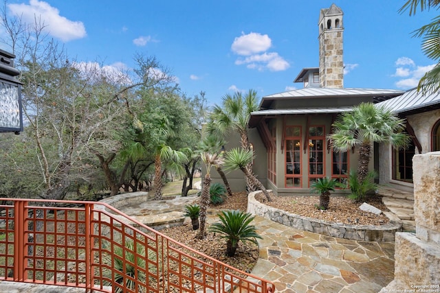 view of patio featuring french doors