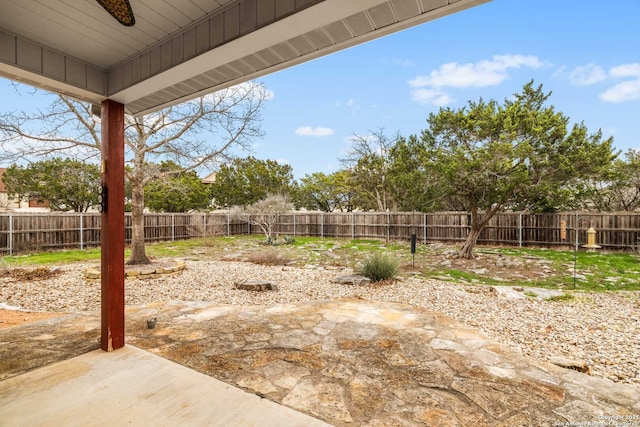 view of yard featuring a patio