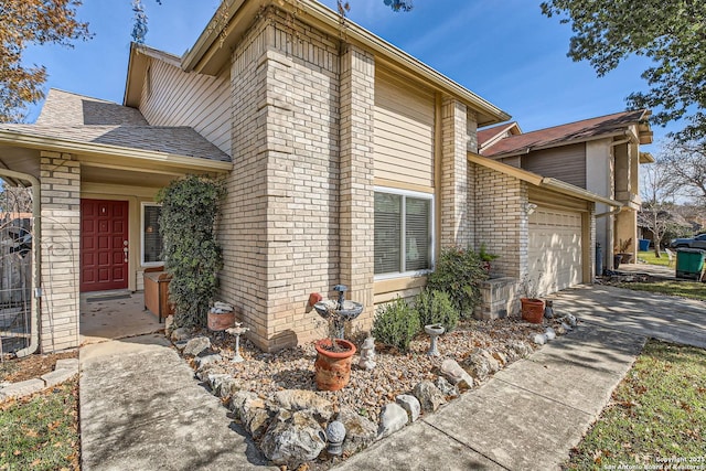 view of home's exterior with a garage