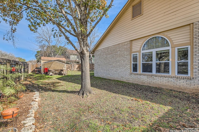 view of yard with a gazebo