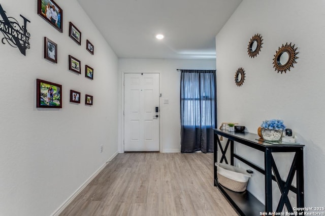 entryway featuring light hardwood / wood-style floors